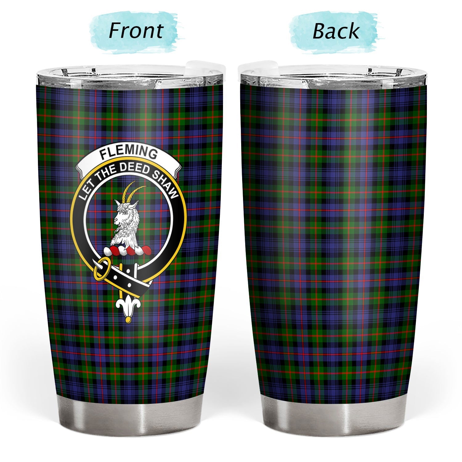 Clan Fleming Tartan Crest Tumbler OY51 Clan Fleming Tartan Today   