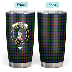 Clan Fleming Tartan Crest Tumbler OY51 Clan Fleming Tartan Today   