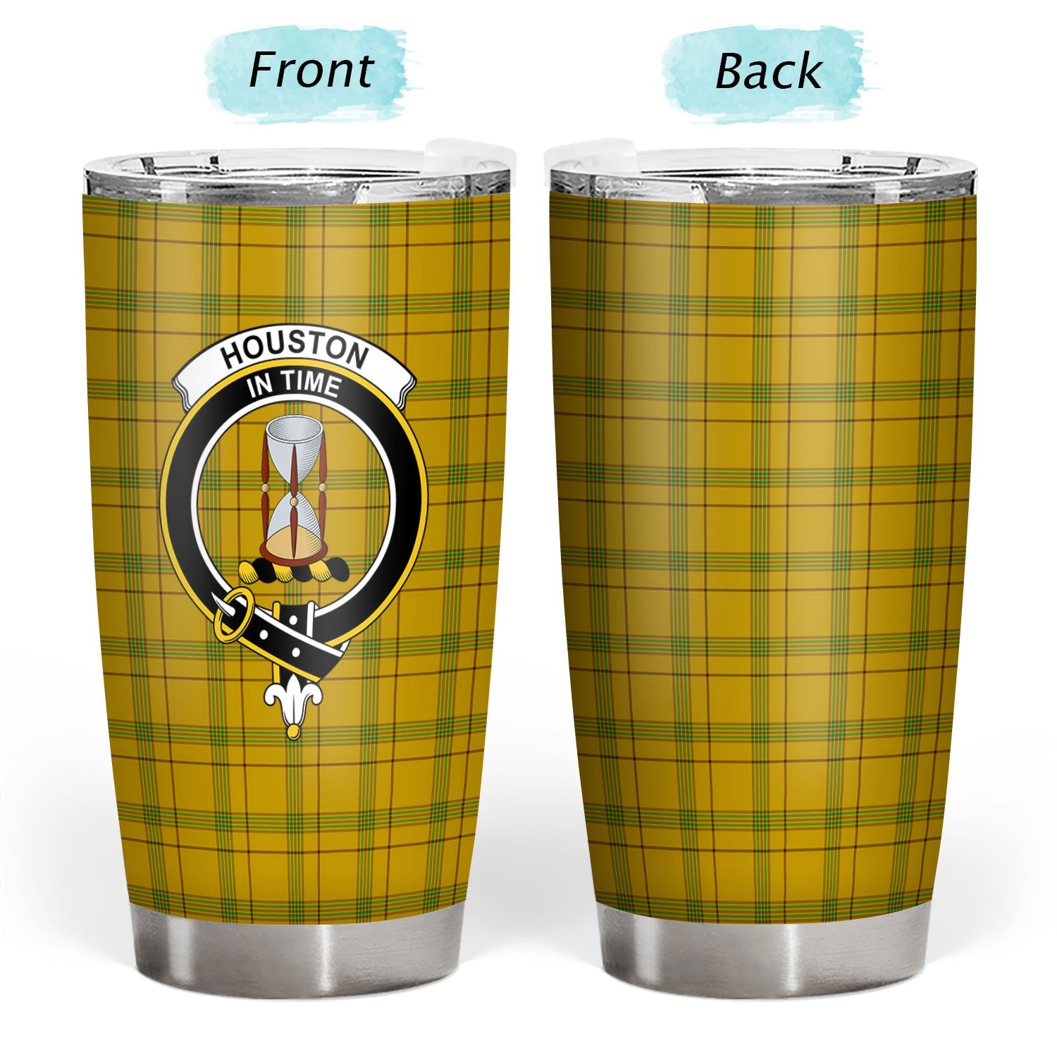 Clan Houston Tartan Crest Tumbler OC58 Clan Houston Tartan Today   