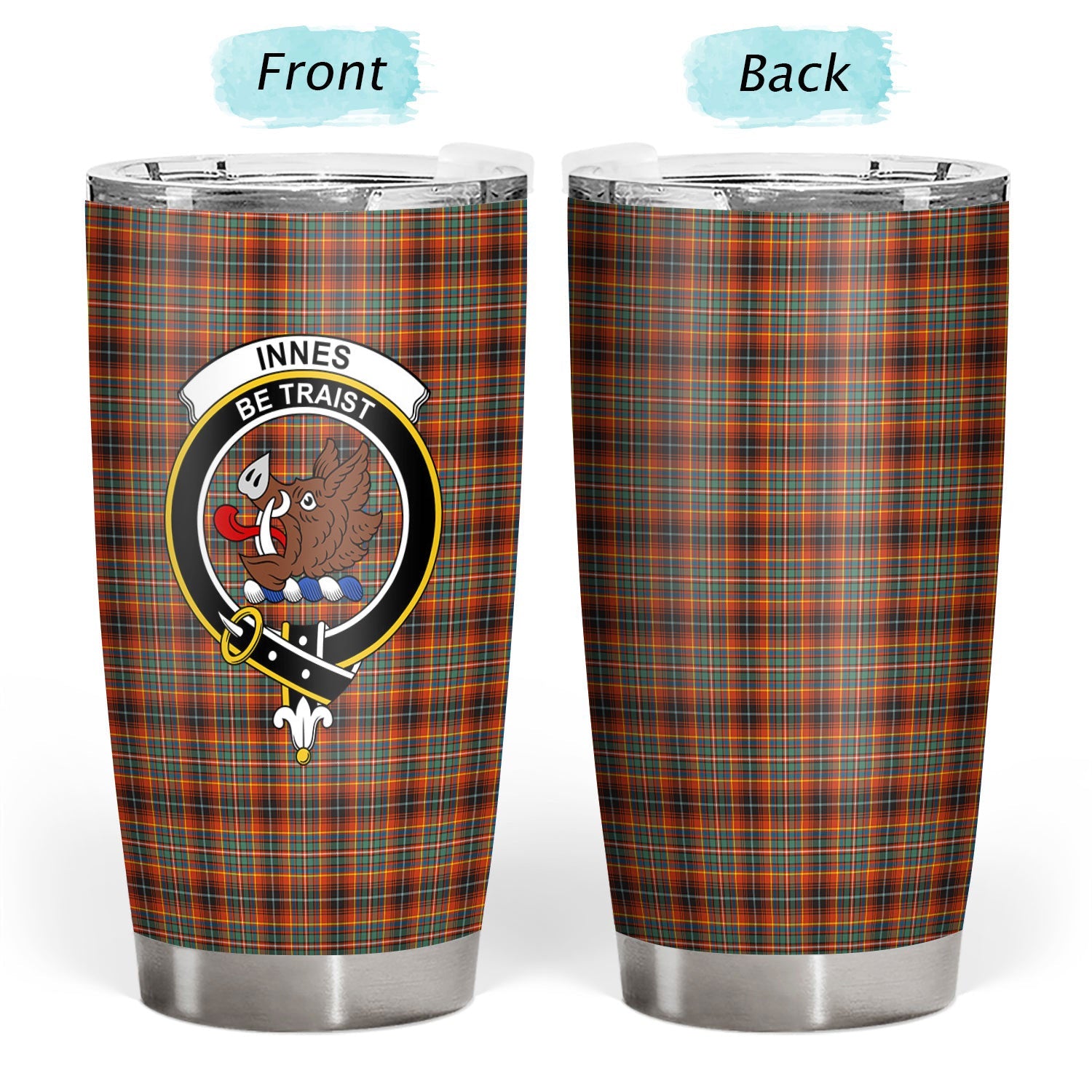 Clan Innes Ancient Tartan Crest Tumbler CX68 Clan Innes Tartan Today   