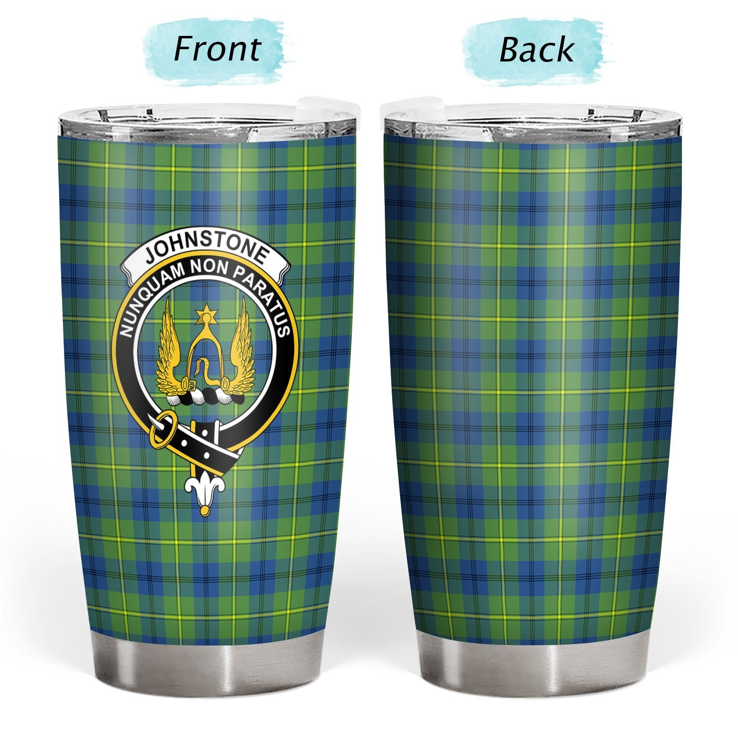 Clan Johnstone Ancient Tartan Crest Tumbler HG33 Clan Johnstone Tartan Today   