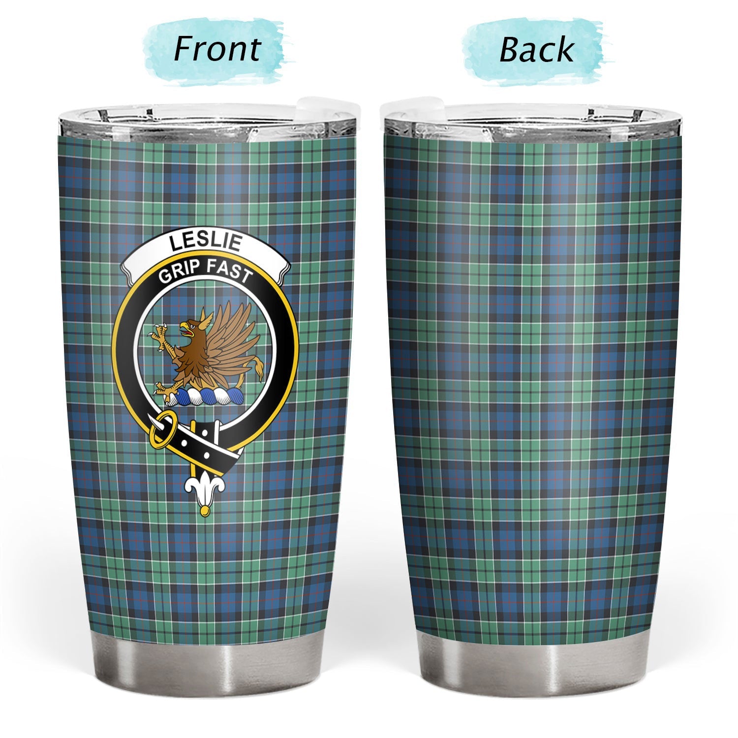 Clan Leslie Hunting Ancient Tartan Crest Tumbler BK32 Clan Leslie Tartan Today   