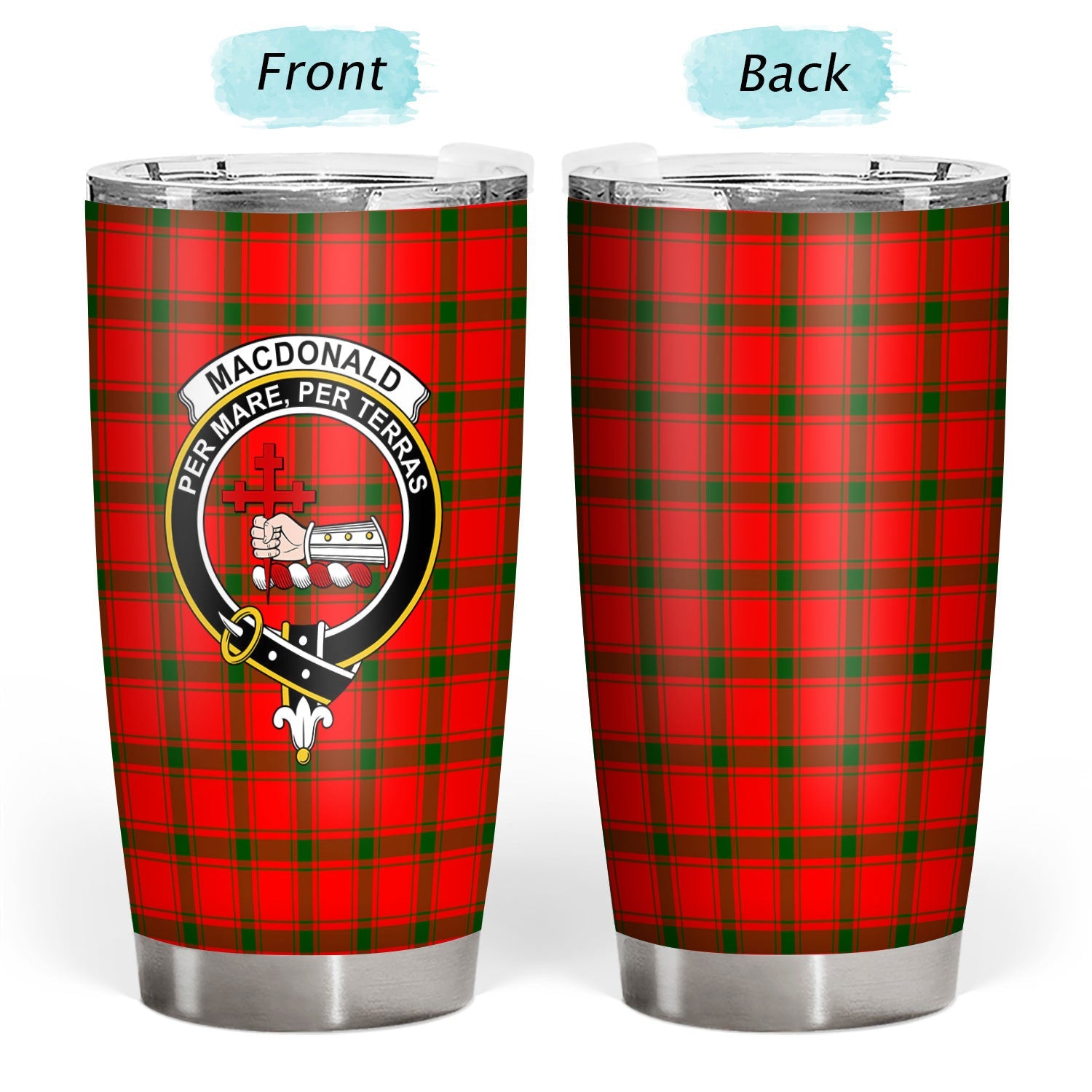 Clan MacDonald of Sleat Tartan Crest Tumbler QE94 Clan MacDonald of Sleat Tartan Today   