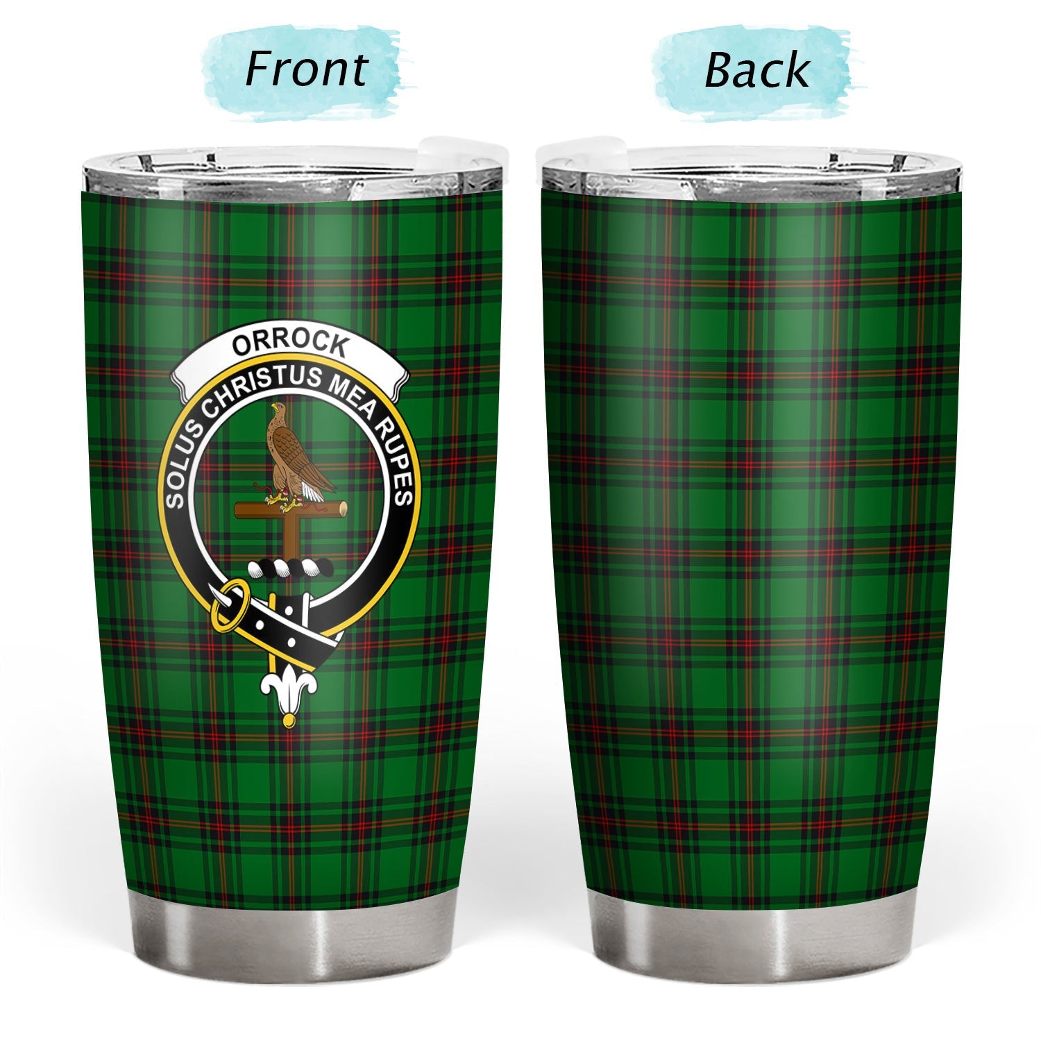 Clan Orrock Tartan Crest Tumbler IQ28 Clan Orrock Tartan Today   