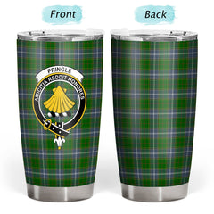 Clan Pringle Tartan Crest Tumbler RG68 Clan Pringle Tartan Today   