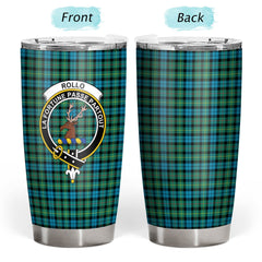 Clan Rollo Ancient Tartan Crest Tumbler TH68 Clan Rollo Tartan Today   