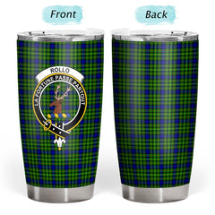 Clan Rollo Modern Tartan Crest Tumbler JJ28 Clan Rollo Tartan Today   