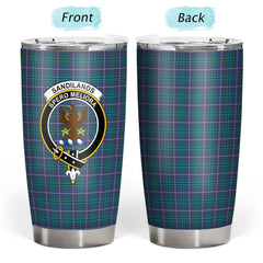 Clan Sandilands Tartan Crest Tumbler GK60 Clan Sandilands Tartan Today   