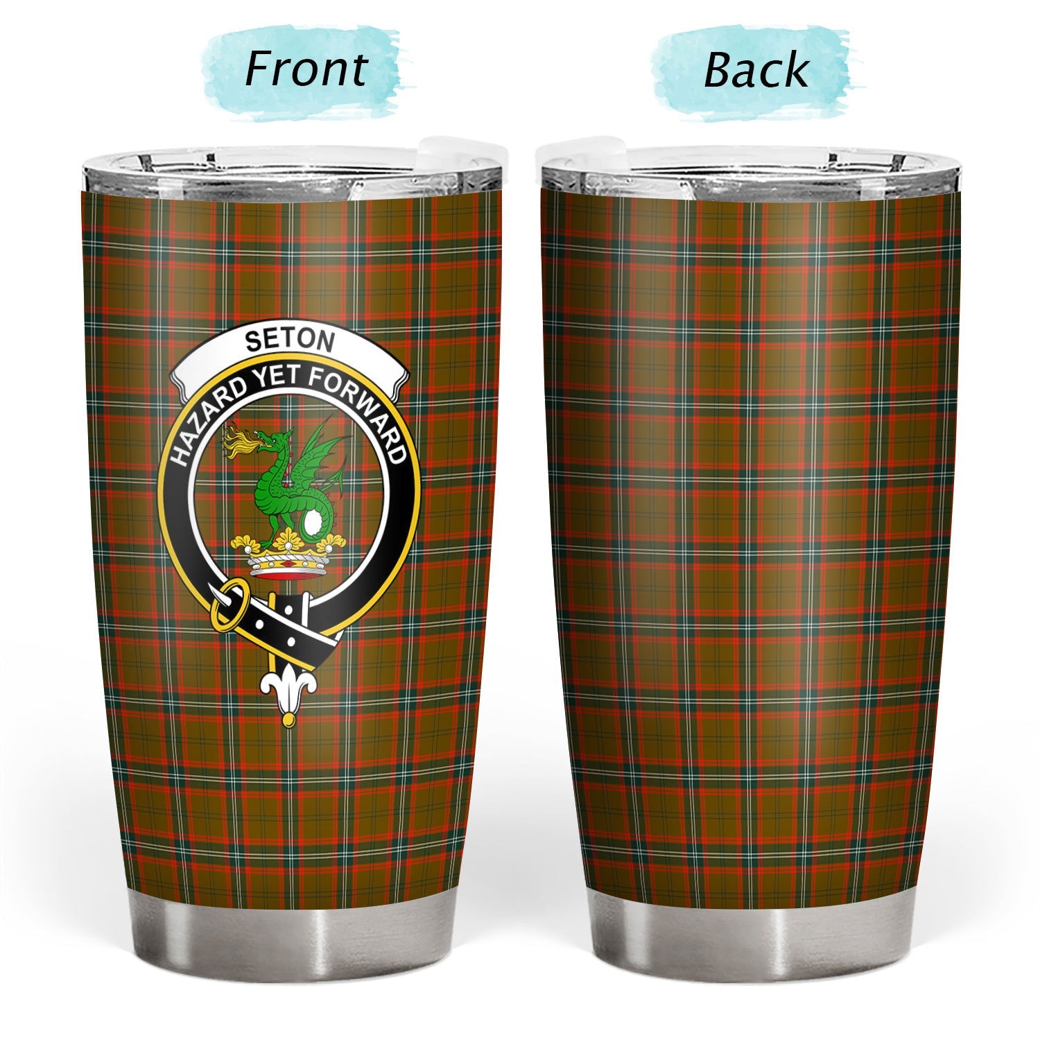 Clan Seton Hunting Modern Tartan Crest Tumbler WG88 Clan Seton Tartan Today   