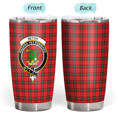 Clan Seton Modern Tartan Crest Tumbler KF30 Clan Seton Tartan Today   