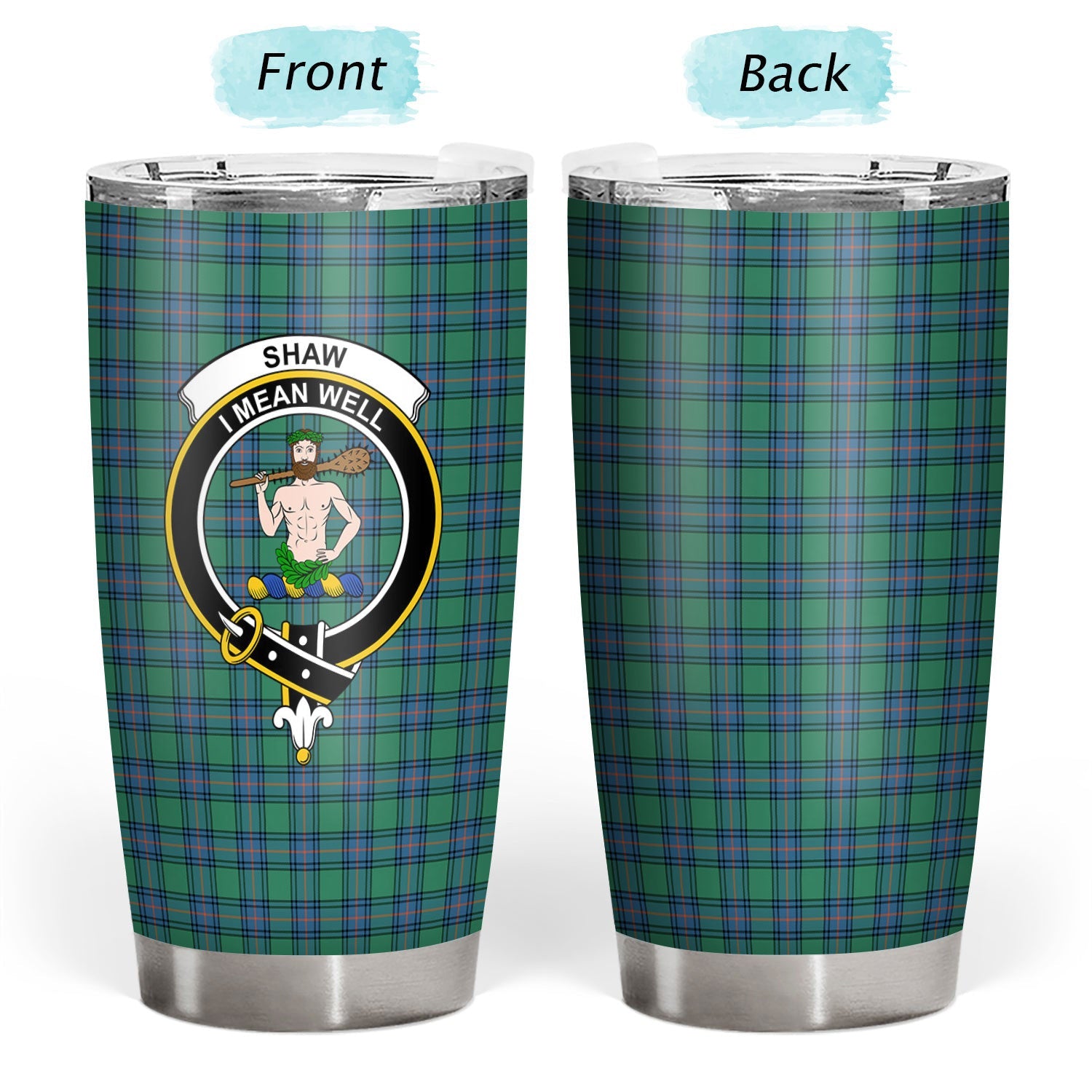 Clan Shaw (of Sauchie) Ancient Tartan Crest Tumbler FM90 Clan Shaw Tartan Today   