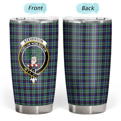 Clan Stevenson Tartan Crest Tumbler HQ81 Clan Stevenson Tartan Today   