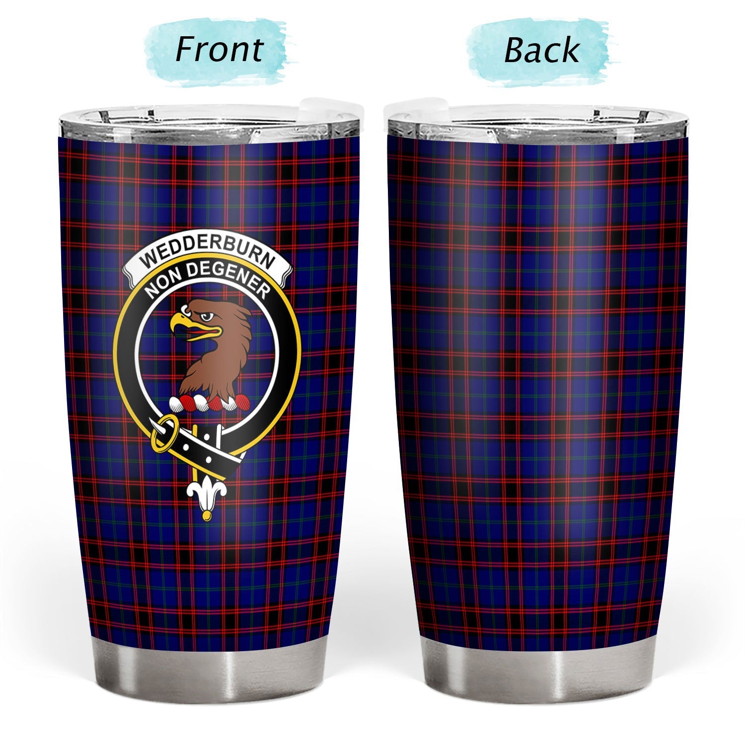 Clan Wedderburn Tartan Crest Tumbler HS81 Clan Wedderburn Tartan Today   