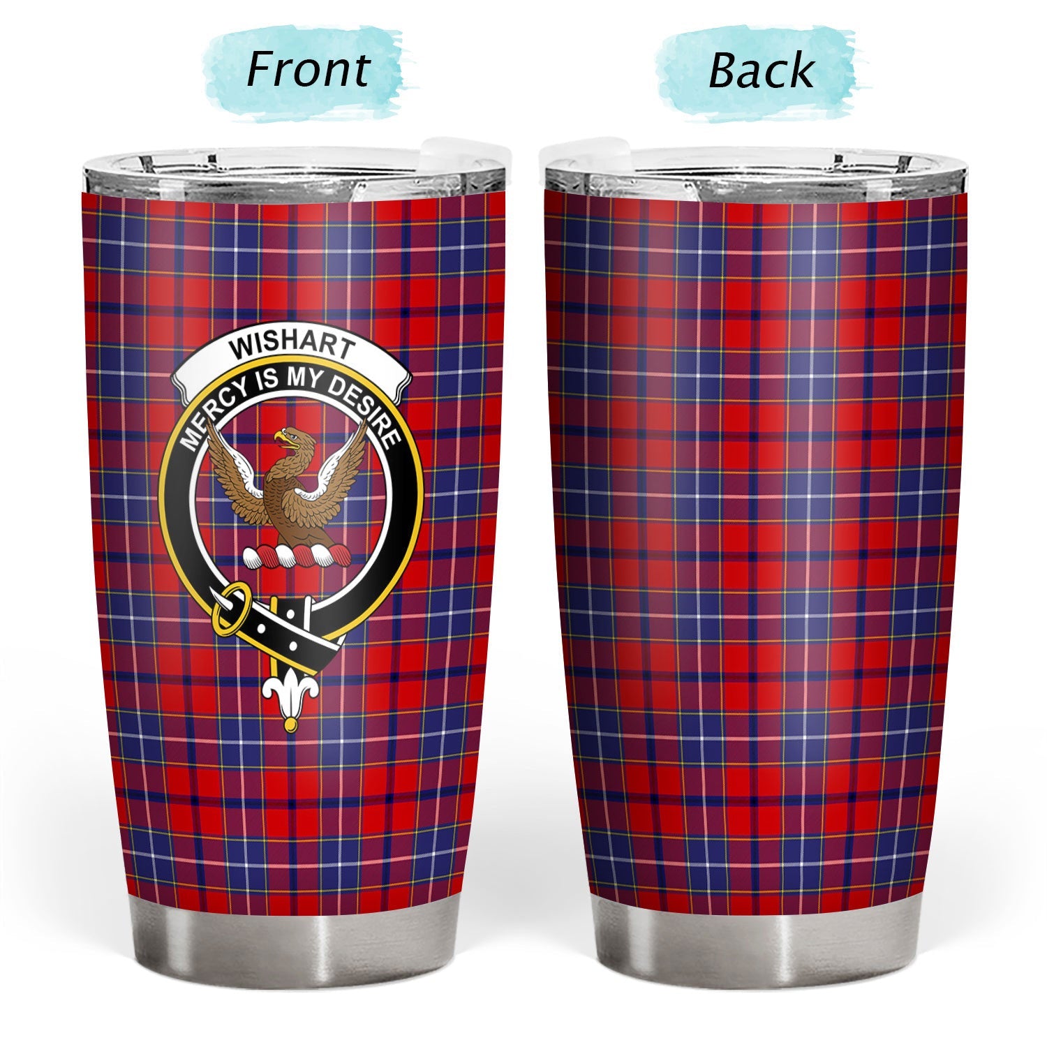 Clan Wishart Dress Tartan Crest Tumbler GH20 Clan Wishart Tartan Today   