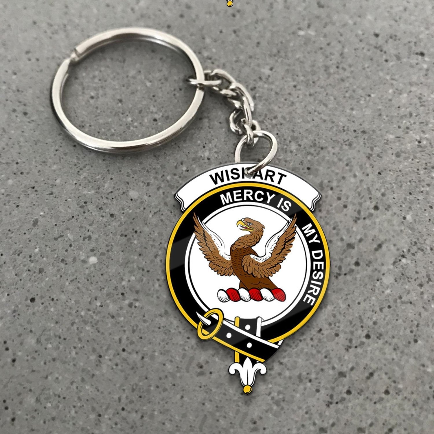 Clan Wishart Tartan Crest Keychain XS89 Clan Wishart Tartan Today   