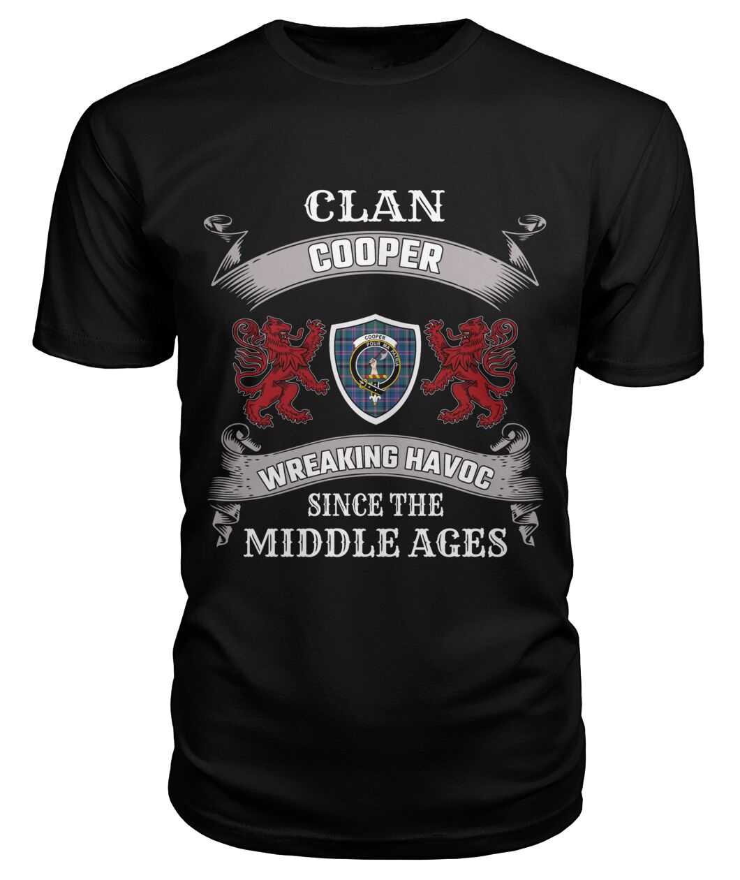 Clan Cooper Family Tartan 2D T-ShirtIX85 Cooper Tartan 2D T-Shirt Tartan T-Shirt Black S Cooper Tartan 2D T-Shirt