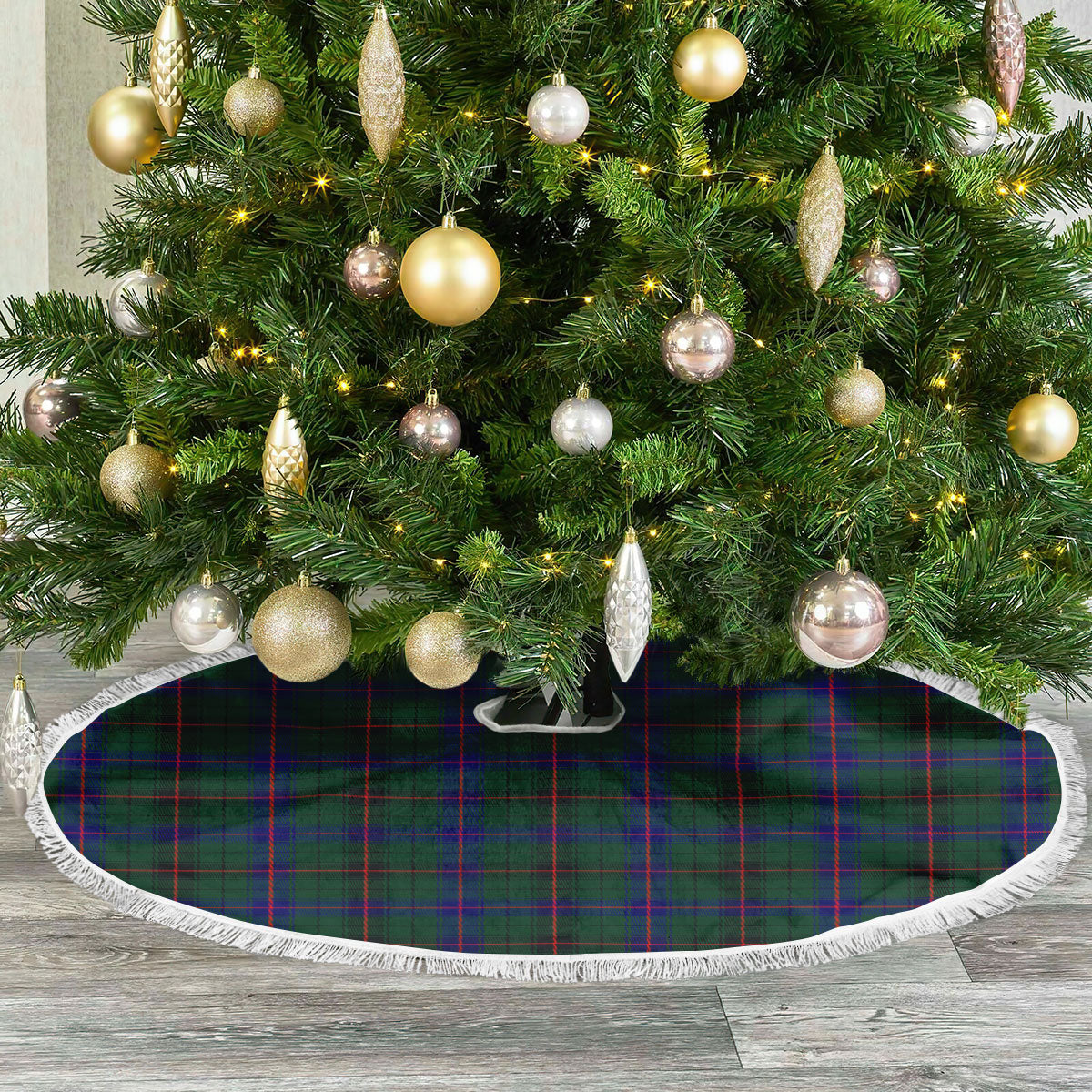 Clan Davidson Modern Tartan Christmas Tree Skirt FX21 Davidson Modern Tartan Tartan Christmas   