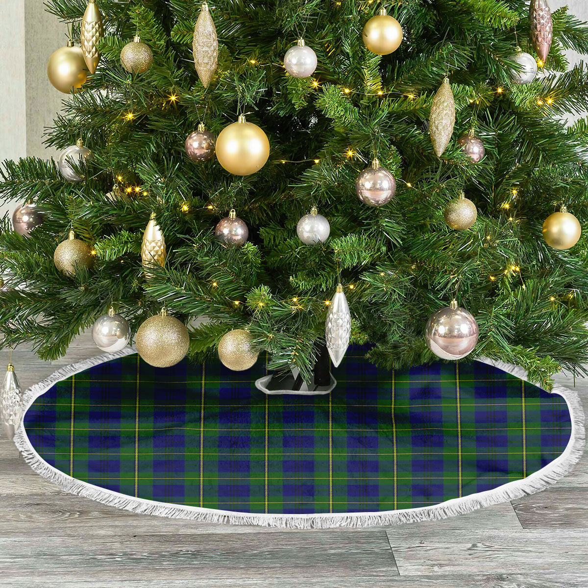 Clan Johnstone Modern Tartan Christmas Tree Skirt IU76 Johnstone Modern Tartan Tartan Christmas   