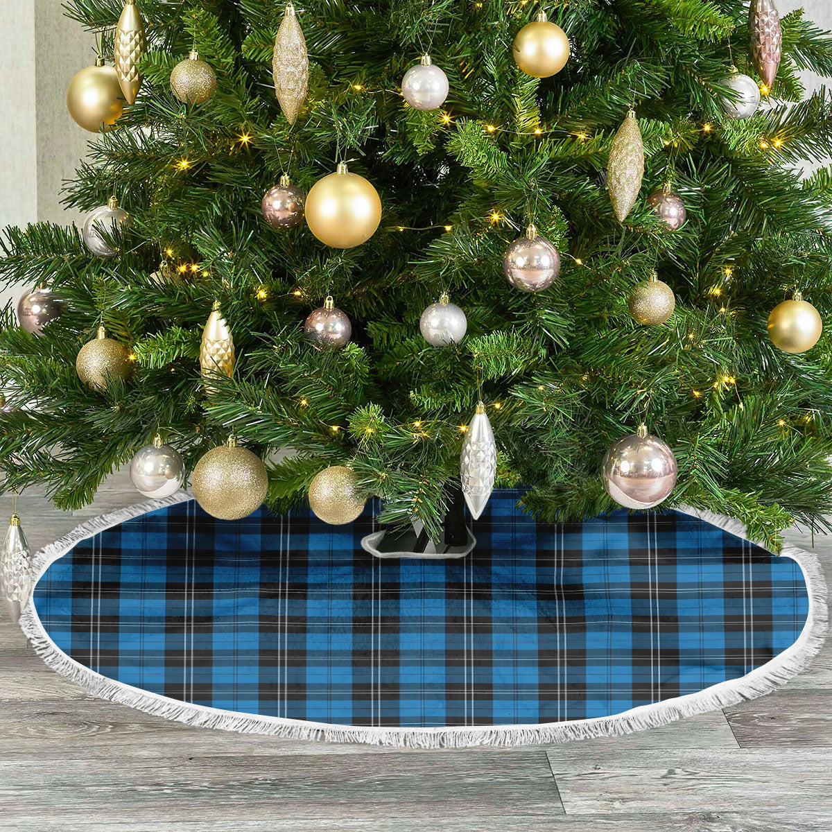 Clan Ramsay Blue Ancient Tartan Christmas Tree Skirt KB59 Ramsay Blue Ancient Tartan Tartan Christmas   