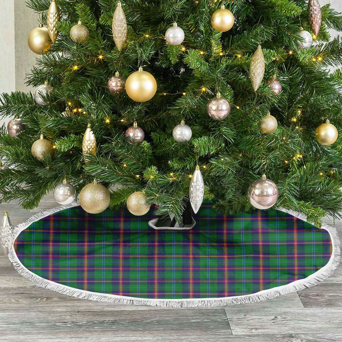 Clan Young Modern Tartan Christmas Tree Skirt II50 Young Modern Tartan Tartan Christmas   