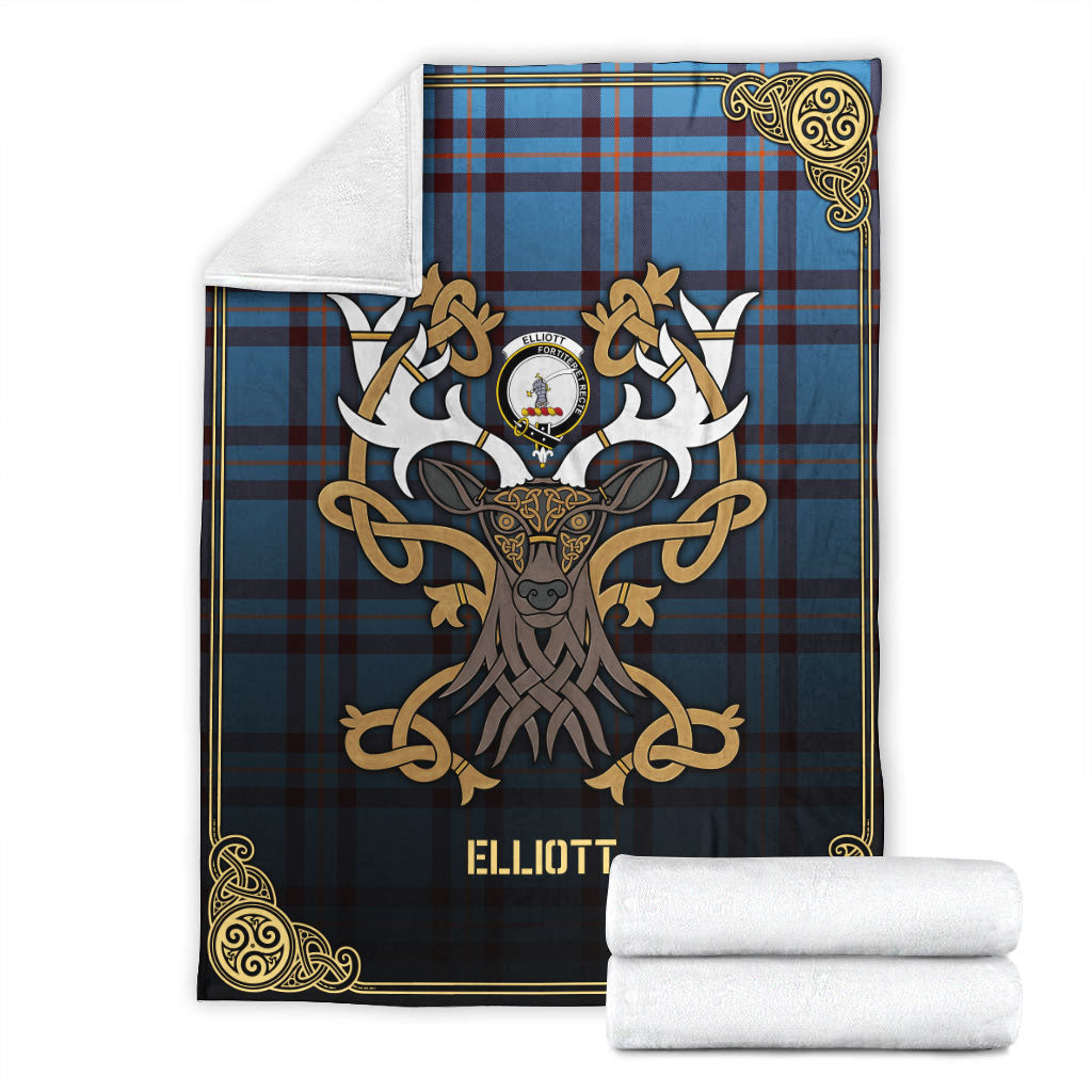 Tartanforlife top Elliot Clan Badge Tartan Blanket