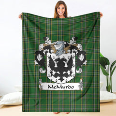 Clan McMurdo Tartan Coat of Arms BlanketHE11 Clan Hall Tartan Today   