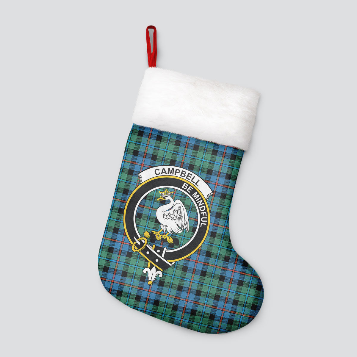 Clan Campbell of Cawdor Ancient Tartan Crest Christmas Stocking OO31 Campbell of Cawdor Ancient Tartan Tartan Stocking   