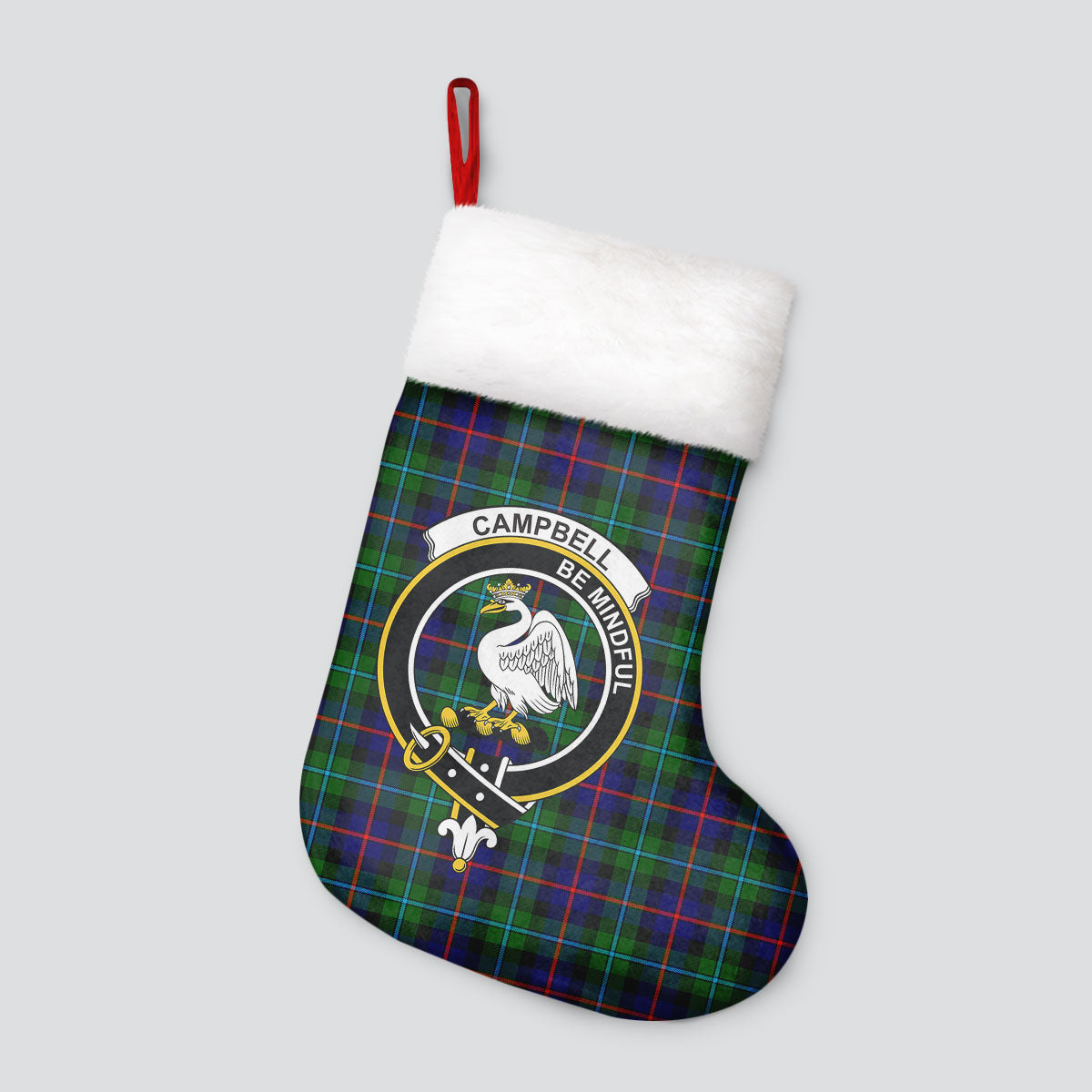 Clan Campbell of Cawdor Modern Tartan Crest Christmas Stocking QG74 Campbell of Cawdor Modern Tartan Tartan Stocking   