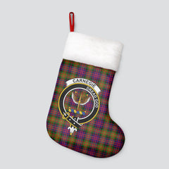 Clan Carnegie Modern Tartan Crest Christmas Stocking YF69 Carnegie Modern Tartan Tartan Stocking   