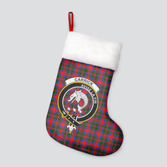 Clan Carrick District Tartan Crest Christmas Stocking NP25 Carrick District Tartan Tartan Stocking   