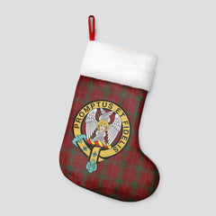 Clan Carruthers Tartan Crest Christmas Stocking HU13 Carruthers Tartan Tartan Stocking   