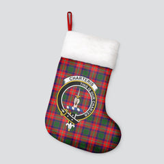 Clan Charteris (Earl of Wemyss) Tartan Crest Christmas Stocking FY69 Charteris (Earl of Wemyss) Tartan Tartan Stocking   