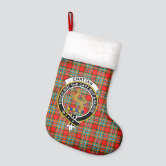 Clan Chattan Tartan Crest Christmas Stocking RN86 Chattan Tartan Tartan Stocking   