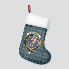 Clan Cockburn Modern Tartan Crest Christmas Stocking RN33 Cockburn Modern Tartan Tartan Stocking   