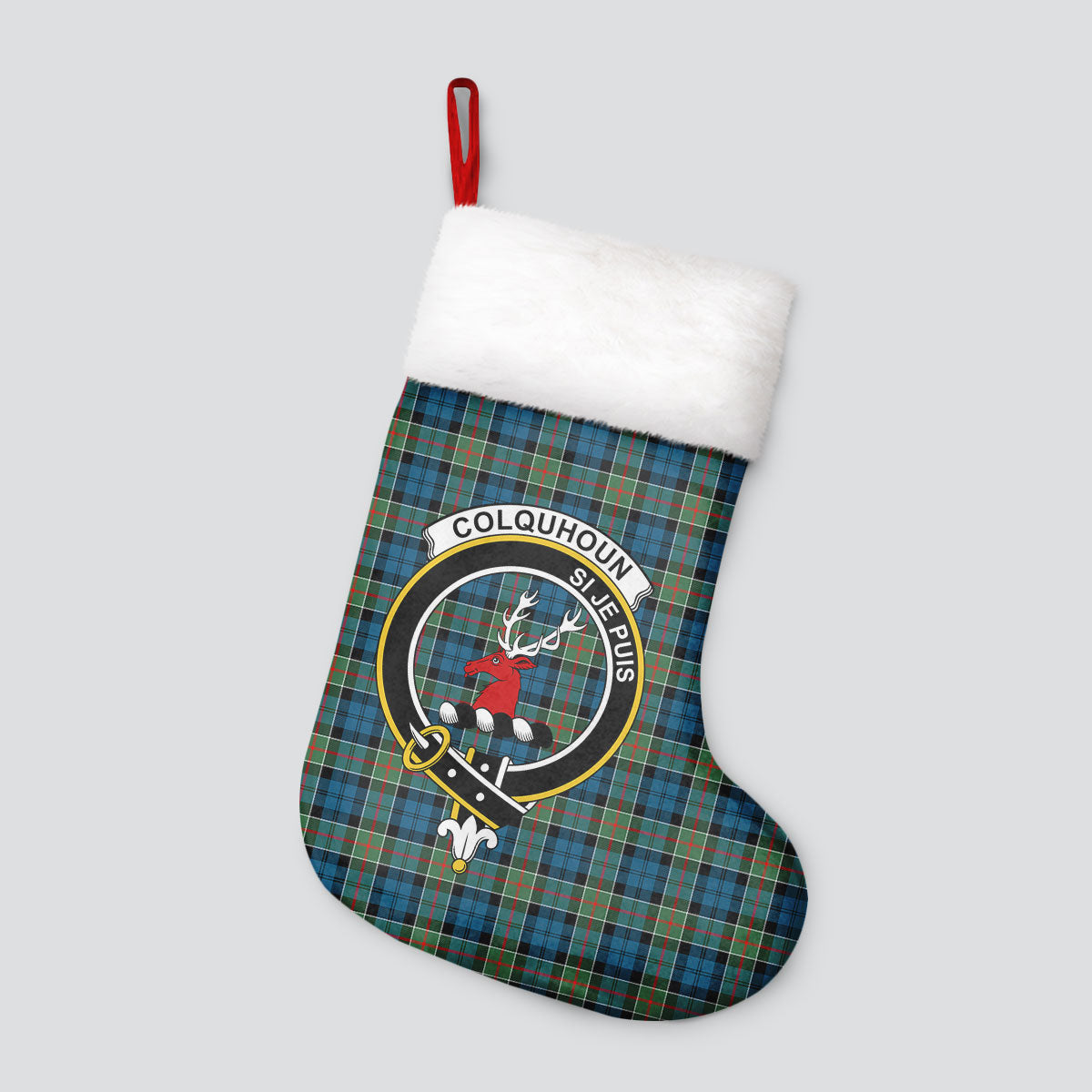 Clan Colquhoun Ancient Tartan Crest Christmas Stocking CT32 Colquhoun Ancient Tartan Tartan Stocking   