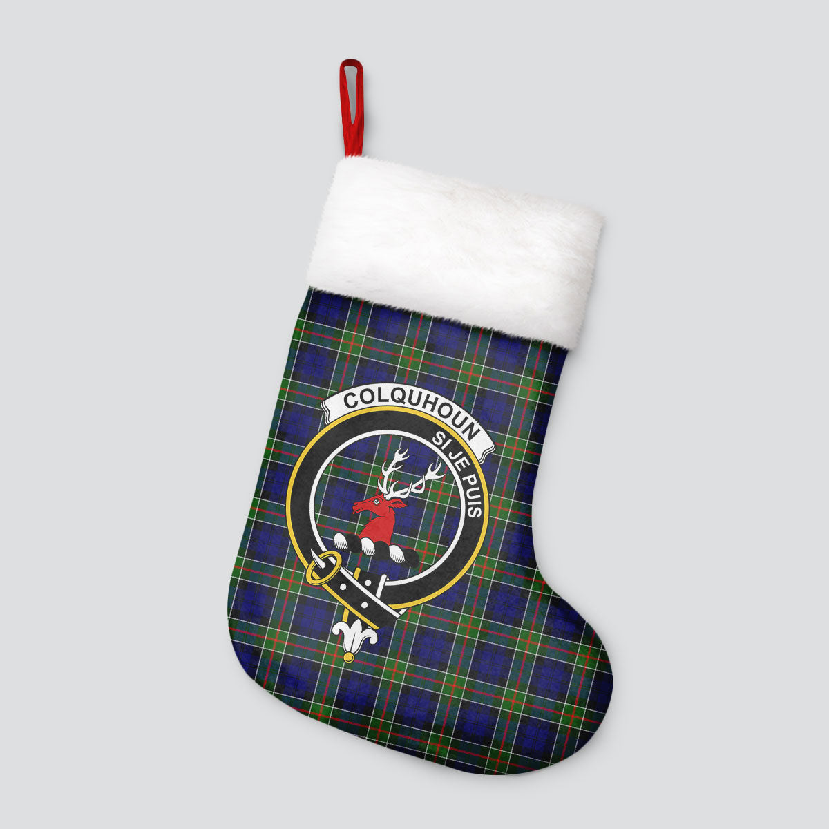 Clan Colquhoun Modern Tartan Crest Christmas Stocking TG90 Colquhoun Modern Tartan Tartan Stocking   