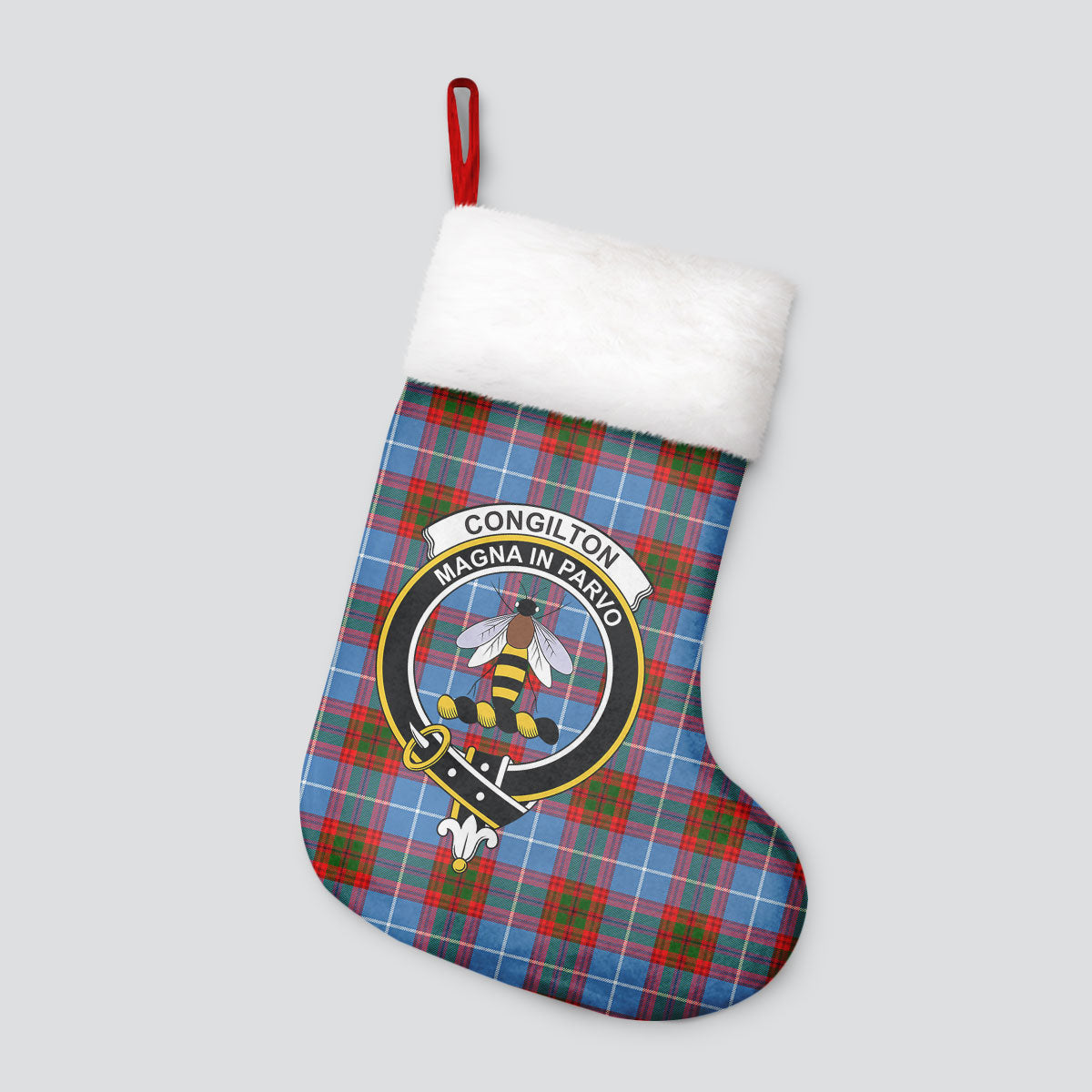 Clan Congilton Tartan Crest Christmas Stocking CE24 Congilton Tartan Tartan Stocking   