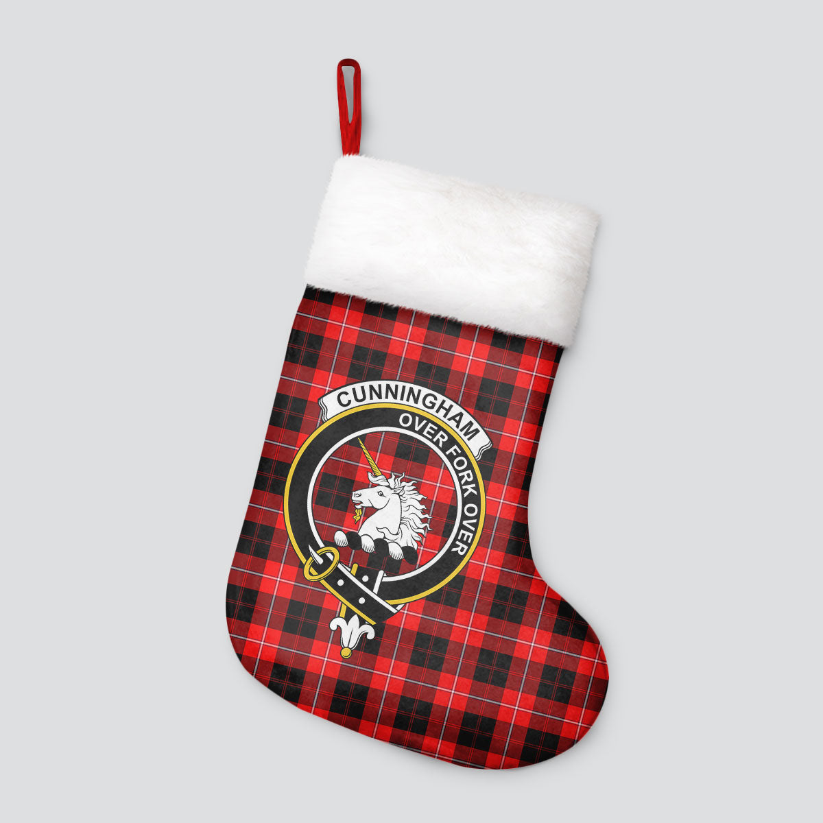 Clan Cunningham Modern Tartan Crest Christmas Stocking ZJ95 Cunningham Modern Tartan Tartan Stocking   