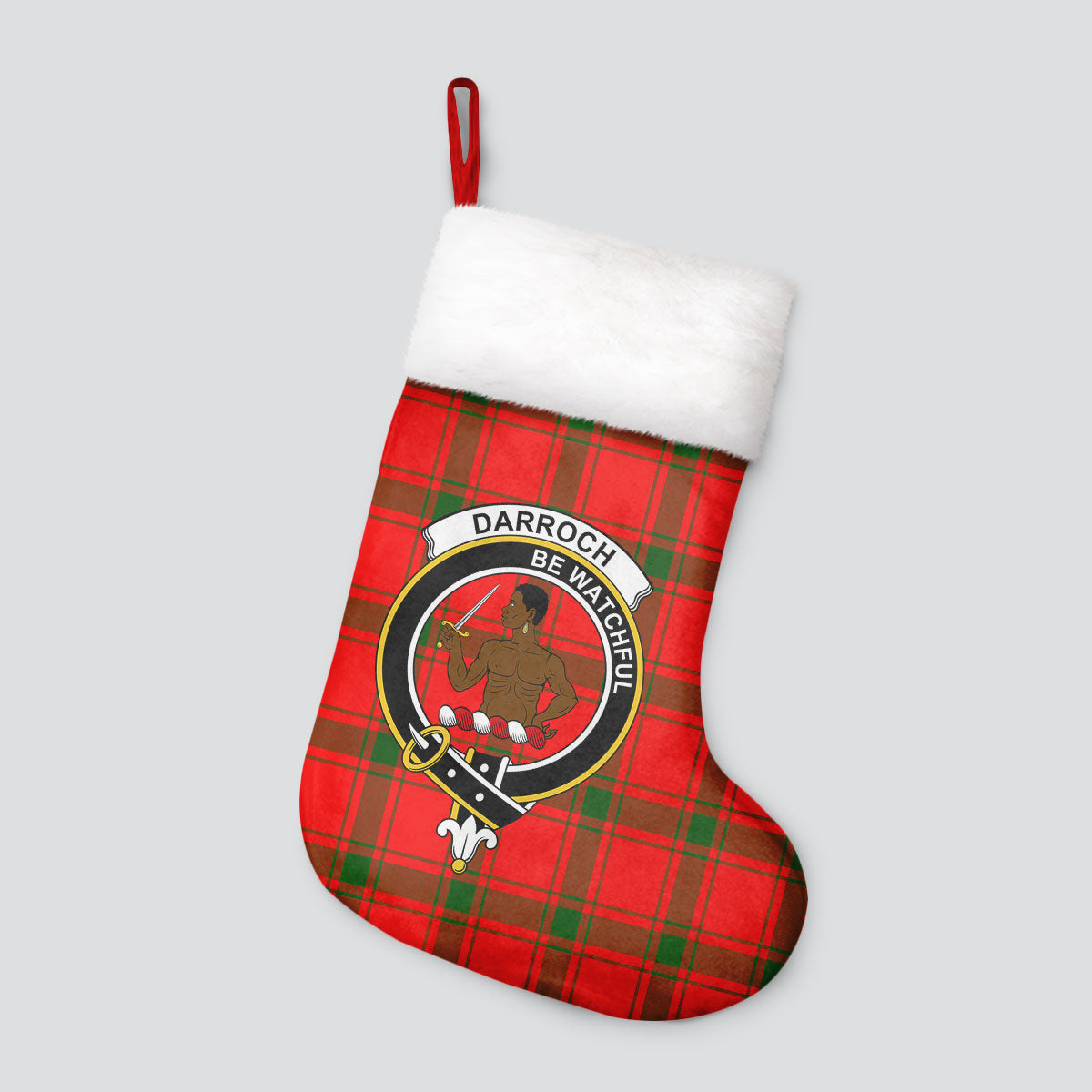 Clan Darroch (Gourock) Tartan Crest Christmas Stocking QY55 Darroch (Gourock) Tartan Tartan Stocking   