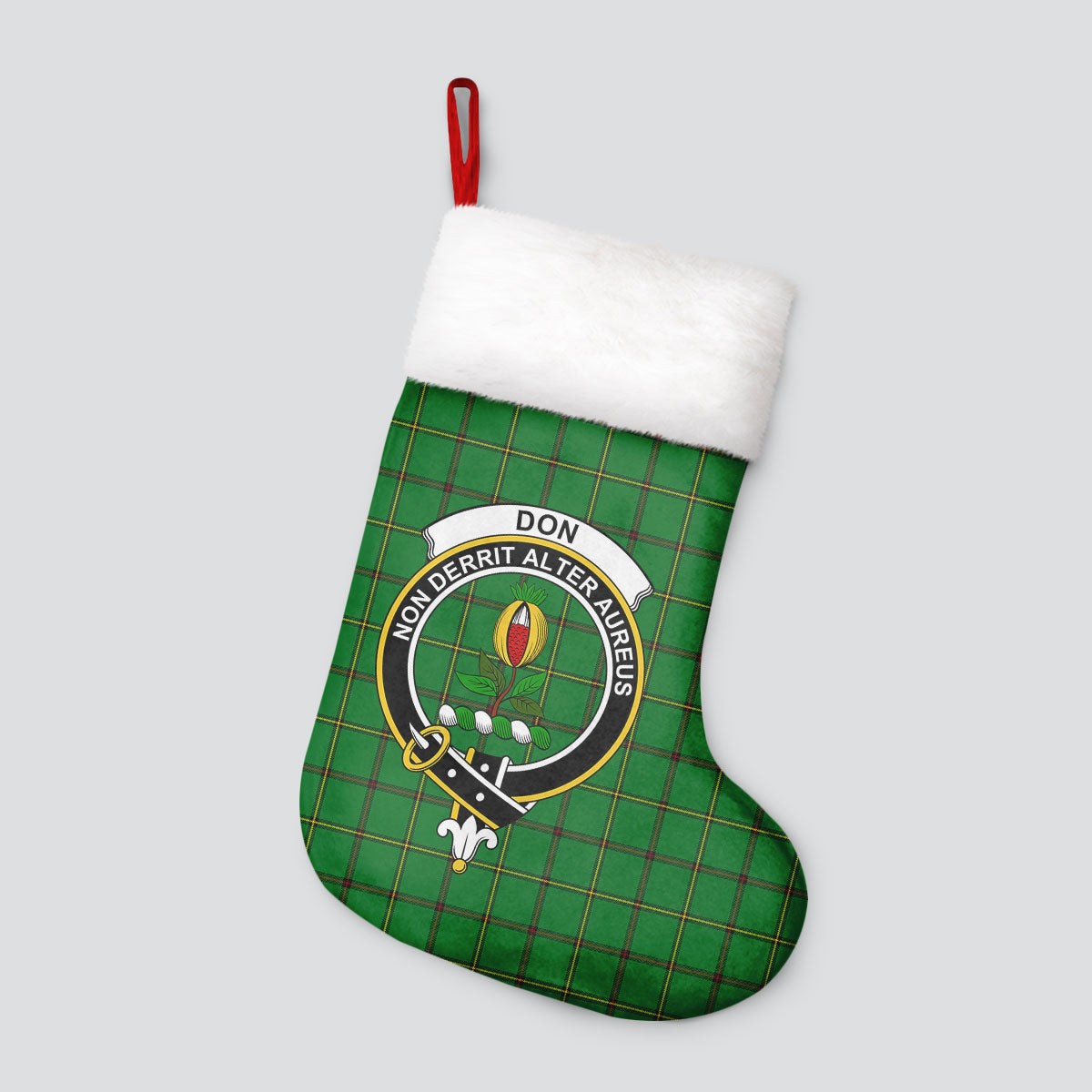 Clan Don Tartan Crest Christmas Stocking AS11 Don Tartan Tartan Stocking   