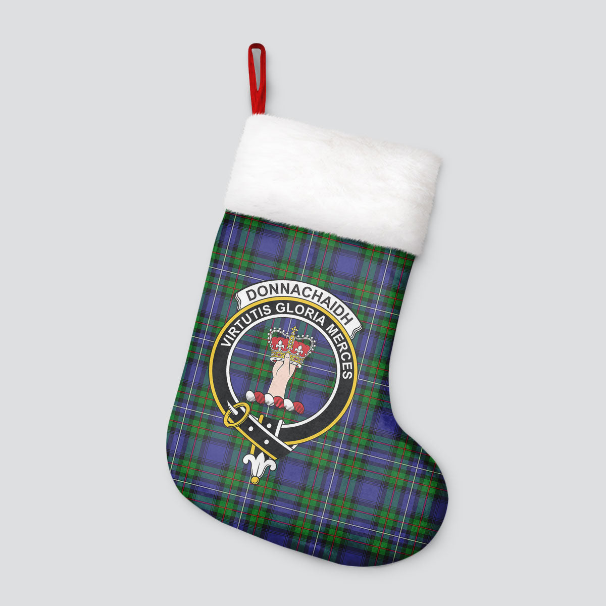 Clan Donnachaidh Tartan Crest Christmas Stocking MC83 Donnachaidh Tartan Tartan Stocking   