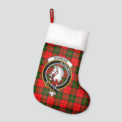 Clan Dunbar Modern Tartan Crest Christmas Stocking UA80 Dunbar Modern Tartan Tartan Stocking   