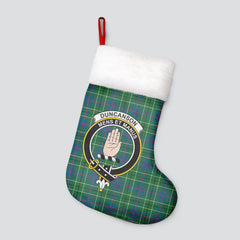 Clan Duncanson Tartan Crest Christmas Stocking II55 Duncanson Tartan Tartan Stocking   