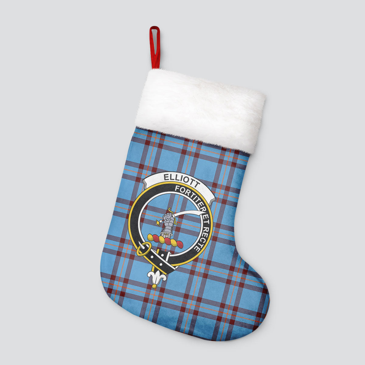 Clan Elliott Ancient Tartan Crest Christmas Stocking QC69 Elliott Ancient Tartan Tartan Stocking   