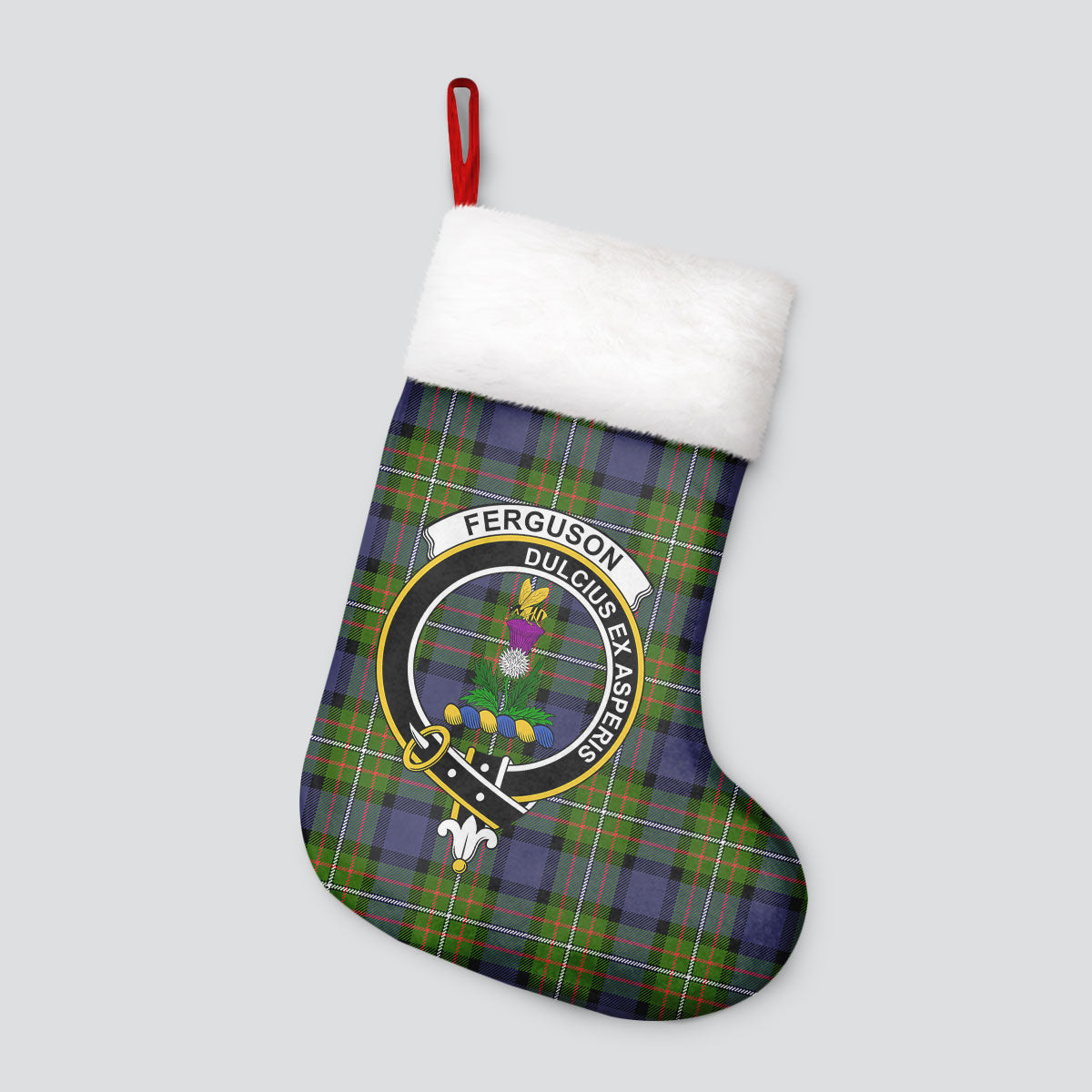 Clan Ferguson Tartan Crest Christmas Stocking TP69 Ferguson Tartan Tartan Stocking   