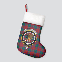 Clan Fotheringham Tartan Crest Christmas Stocking EW15 Fotheringham Tartan Tartan Stocking   