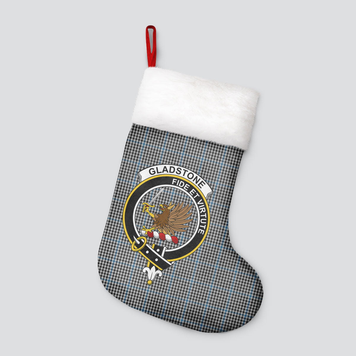 Clan Gladstone Tartan Crest Christmas Stocking MD61 Gladstone Tartan Tartan Stocking   