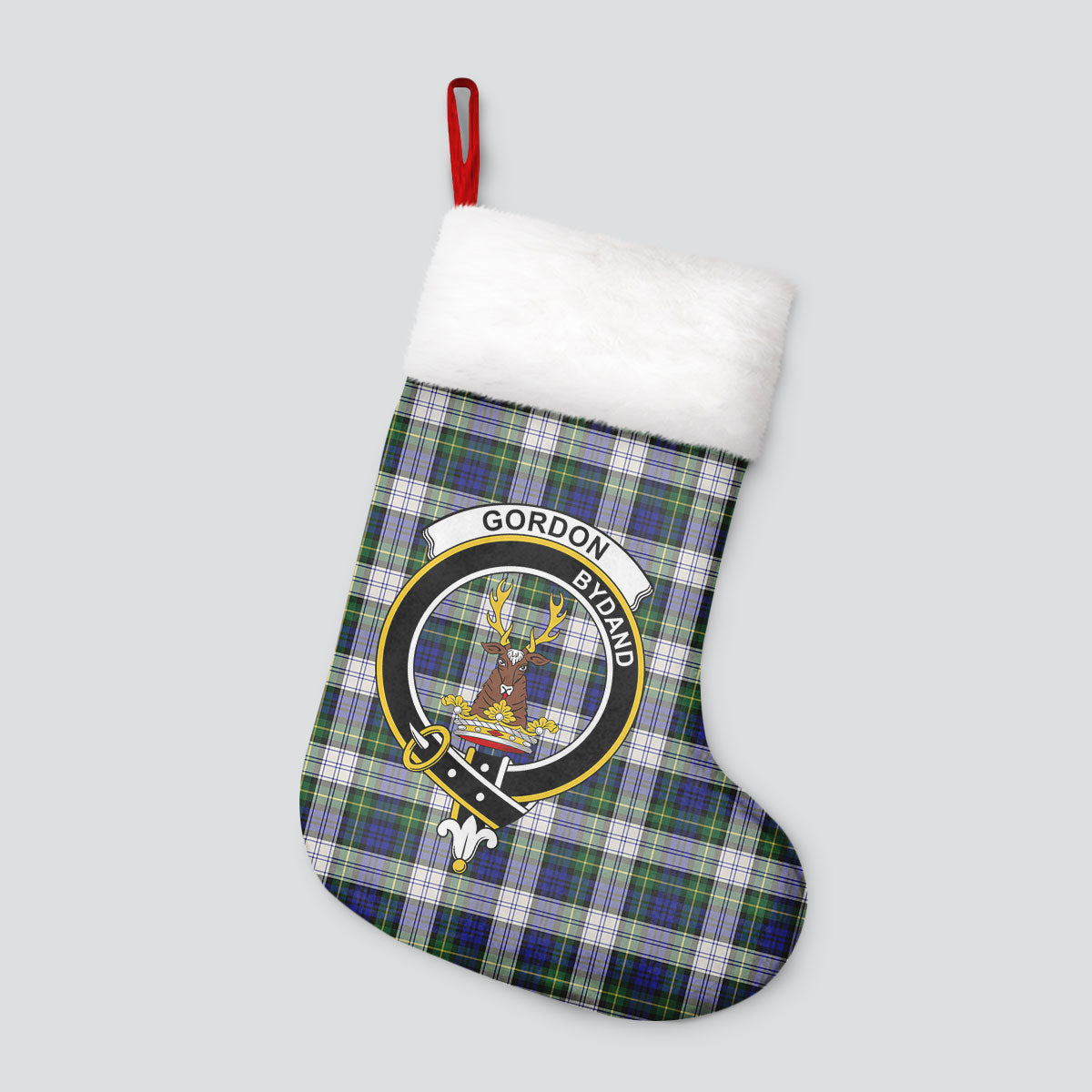 Clan Gordon Dress Modern Tartan Crest Christmas Stocking DZ22 Gordon Dress Modern Tartan Tartan Stocking   