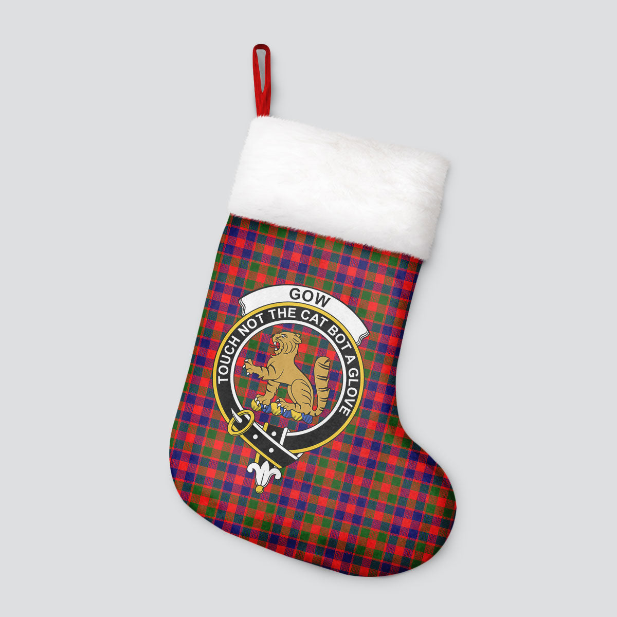 Clan Gow (or McGouan) Tartan Crest Christmas Stocking LP65 Gow (or McGouan) Tartan Tartan Stocking   