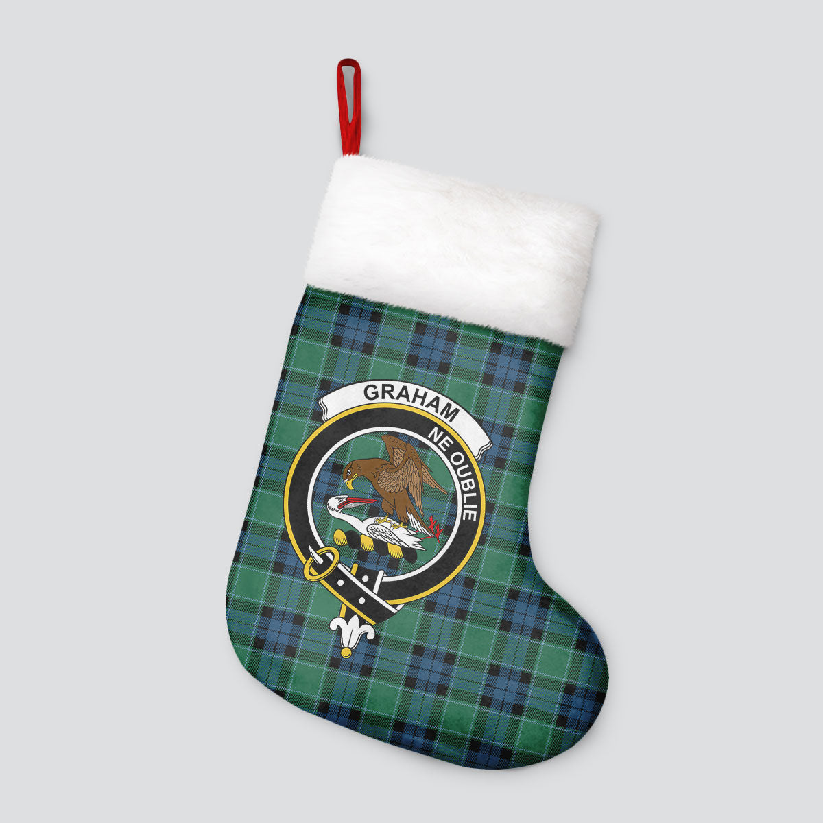 Clan Graham of Menteith Ancient Tartan Crest Christmas Stocking FU46 Graham of Menteith Ancient Tartan Tartan Stocking   